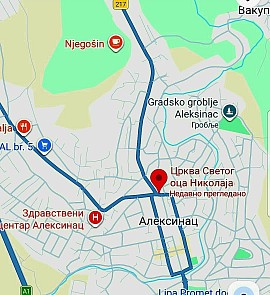 Локација храма Светог оца Николаја